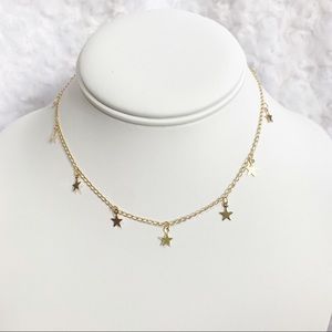NWOT DAINTY STAR GOLD NECKLACE CHOKER